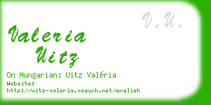 valeria uitz business card